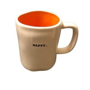 Rae Dunn Happy Ceramic Typewriter‎ Font Mug